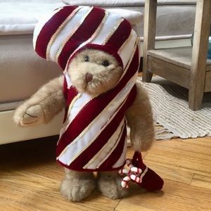 Candy Cane Plush Teddy Bear